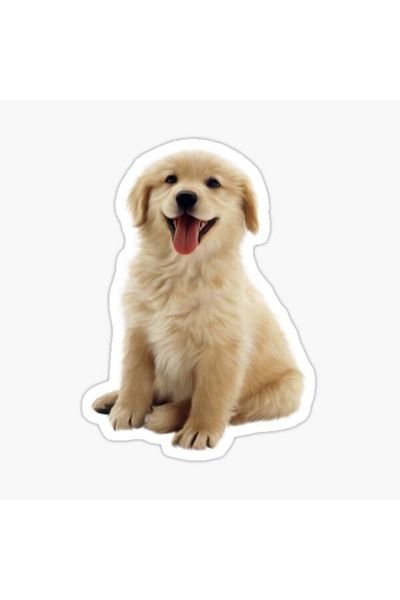 TSC Autocolant Golden Puppy Dog Auto Auto Pastă 17cm G3