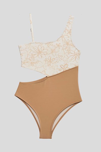 SHELLSEA Girl's One Shoulder Swimsuit