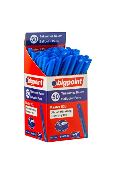 Bigpoint Ballpoint Pen Master Set of 50 Blue