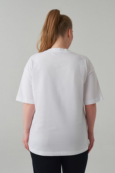 LUOKK Morris Round Neck Off-Shoulder Comfortable Fit Plus Size Basic T-Shirt
