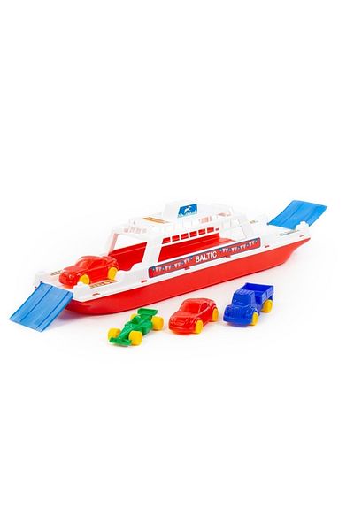 Polesie Frictional 4 Vehicle Steamship Ferry Toy Baltic Car Steamship