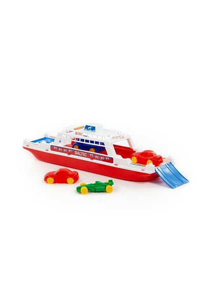 Polesie Frictional 4 Vehicle Steamship Ferry Toy Baltic Car Steamship