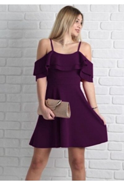 Secret Passion Lingerie Obojena kragna, dva sloja remena, ljubičasta haljina,...