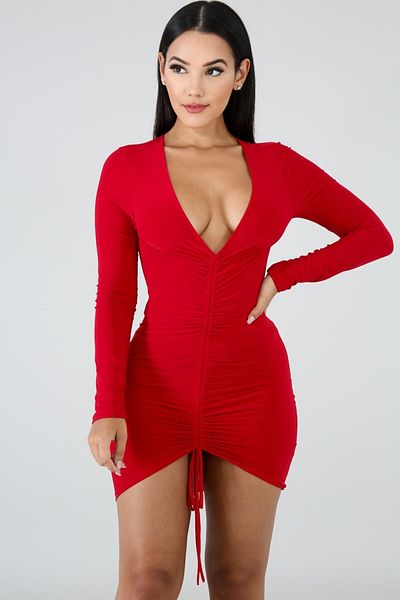 Secret Passion Lingerie Red Mini Size Evening Gown with Bust Cutout Lace Detail 473