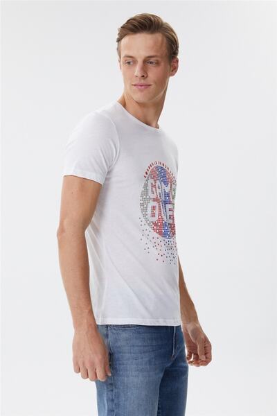 Lee Cooper Ανδρικό λευκό μπλουζάκι