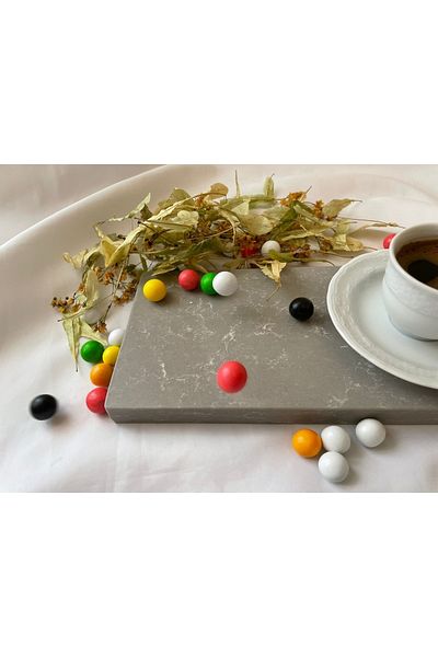 Tuna Stone حامل عرض رخامي كوارتز تندرا