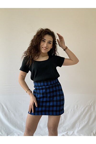 Kadın Etek Ekose