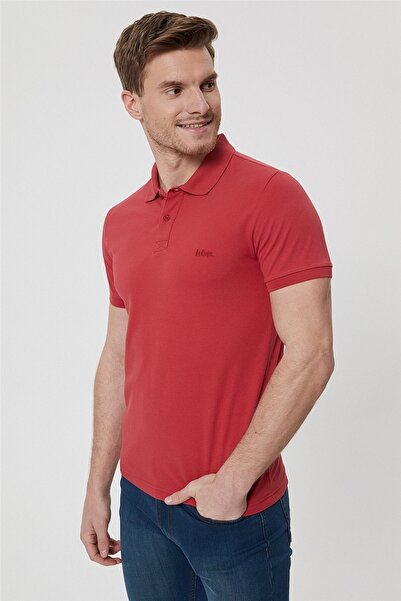 Lee Cooper Men's Twins Pololuvaları Red Collar T-Shirt