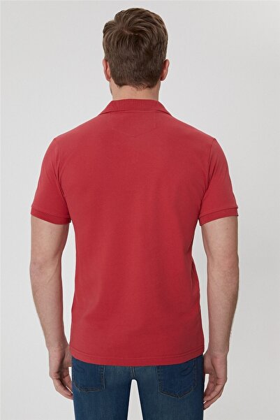 Lee Cooper Men's Twins Pololuvaları Red Collar T-Shirt