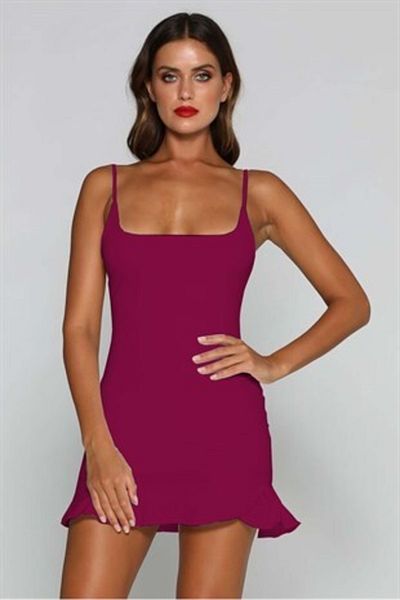 Secret Passion Lingerie Φούξια Diver Χρώμα λουράκι στήθος Μίνι φόρεμα νέας σεζόν 501