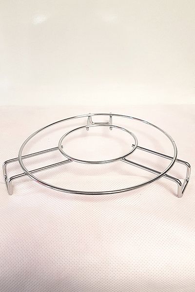 Maksipazar Chrome Luxury Round Trivet Teapot Pot Mat Steel Trivet