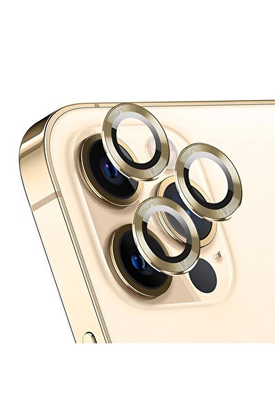 Microsonic Iphone 12 Pro Max Tekli Kamera Lens Koruma Camı Gold Uyumlu