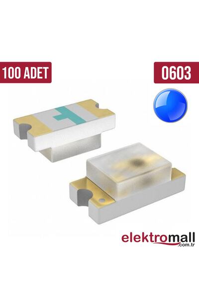 ELEKTROMALL 0603 Mavi Smd Led 100 Adet