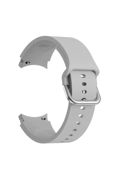 Microsonic Samsung Galaxy Watch 4 Classic 46mm Kordon Solid Silicone Band Gri