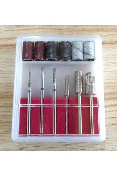Beauty Box Diamond 12 Parça Tırnak Törpü Makinesi Uçları Nail Drill Freze Man...