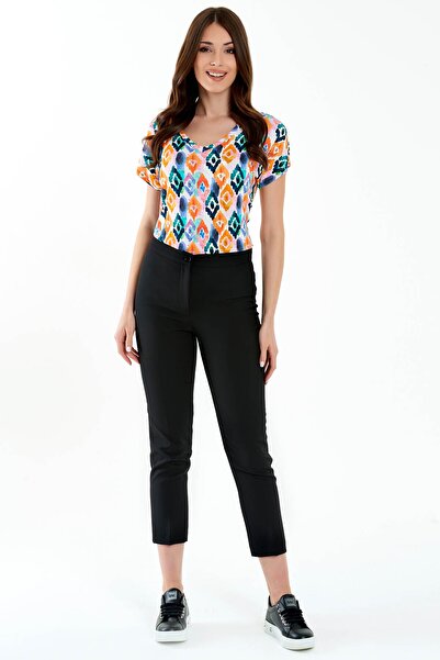 TOLGA SARAÇOĞLU 30079 Pantaloni de birou cu picior îngust până la gleznă