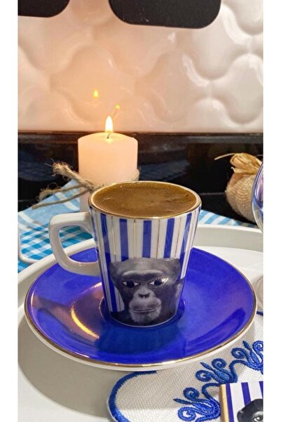 Porland Wild Life Monkey Plate Coffee Cup 75 Cc (1 Piece)