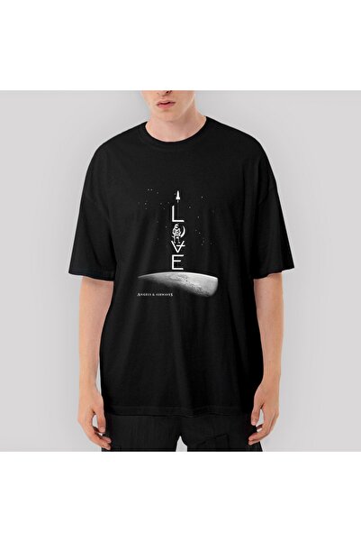 Z zepplin Angels And Airwaves Love - Tricou negru supradimensionat