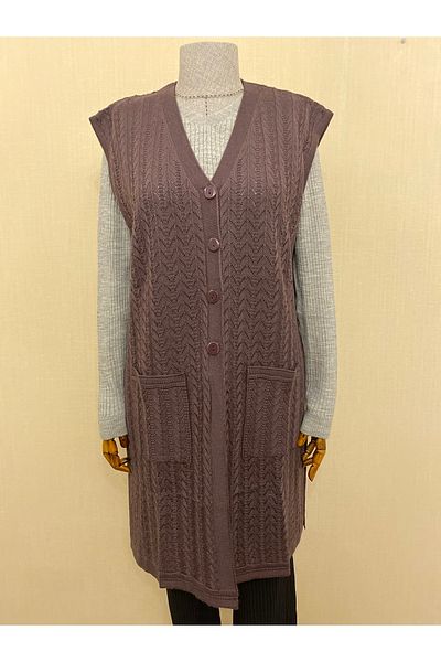 TEK Seasonal Mercerized Mother Long Vest / Lilac