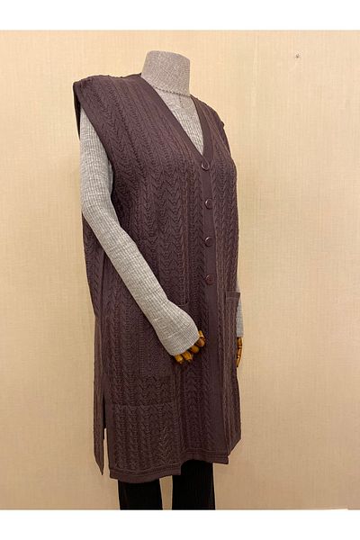 TEK Seasonal Mercerized Mother Long Vest / Lilac