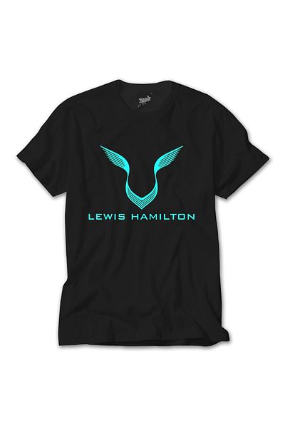 Z zepplin Tricou negru Lewis Hamilton Logo 2