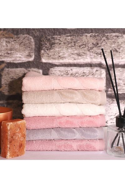 Nurpak Σετ πετσετών 30*50 Hazal Jacquard 6 τεμ