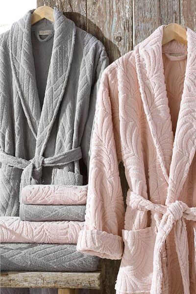 Dantela Vita Σετ μπουρνούζι Melanie Pink-grey 100% βαμβάκι 6 τεμαχίων