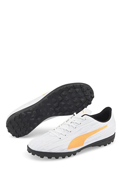 Puma Rapido II Tt - Ανδρικά Λευκά - Πορτοκαλί Παπούτσια Ποδοσφαίρου Astroturf - 106574 04