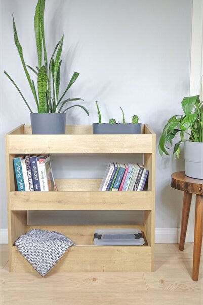 CARNİELLA Floransa Ahşap Kitaplık Dosya Kitap Rafı Ofis Ev Rafı Kitaplık -ban...