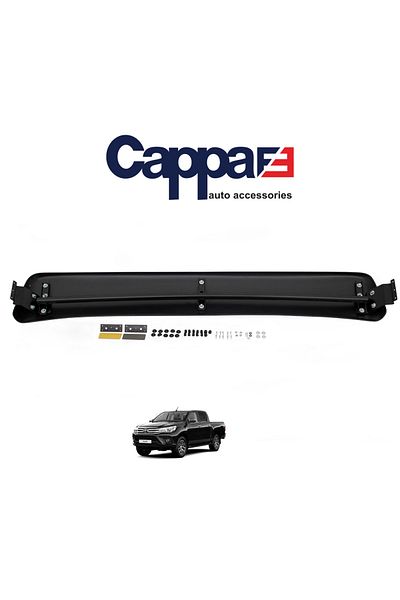 Cappafe Toyota Hilux Windshield Sunshade Visor Acrylic Visor Hat Terek (ABS) Piano Black 2012-2015
