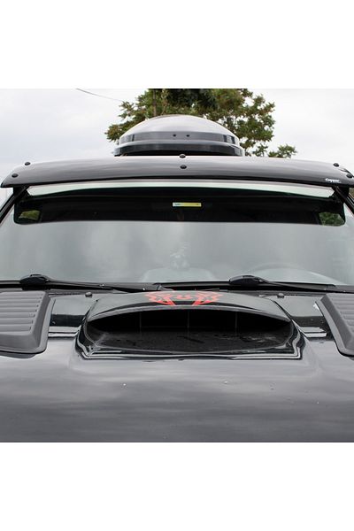 Cappafe Toyota Hilux Windshield Sunshade Visor Acrylic Visor Hat Terek (ABS) Piano Black 2012-2015