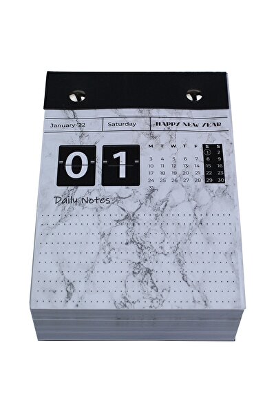 PAPEMUS 2022 Daily Notes Masa Üstü Günlük Takvim, (15x10,5cm), Ingilizce Format