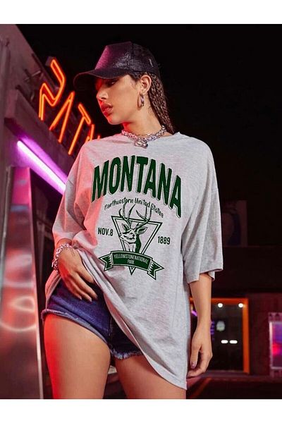 SMYRNA GİYİM Gray Montana T-shirt