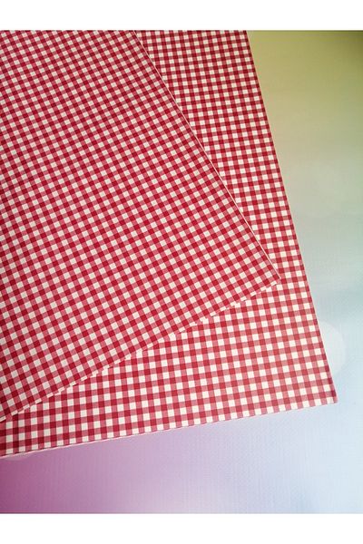 t tuğset etiket Plaid Pattern Pelur Paper 50x70 Cm 10 Pieces