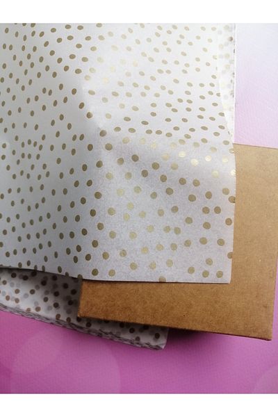 t tuğset etiket Spotted Gold Pattern Pelur Paper 50x70 cm 10 Pieces