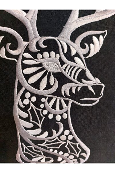 NAKIŞ HOME DESİGN غطاء وسادة مطرز على شكل غزال مطرز بالأنابيب