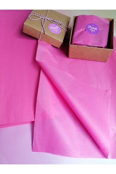 t tuğset etiket Colored Tissue Paper Pink 50x70 cm 10 Pieces