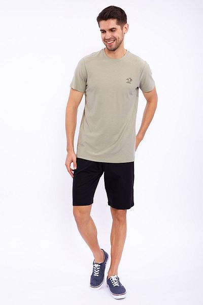 Arnetta Ανδρικό σορτς βερμούδα ελαφρύ χακί Slim Fit 2051