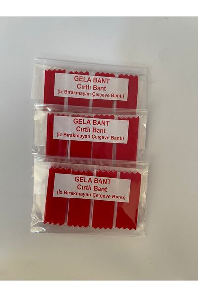 BantMarketim 12 Ad. Cırt Bant Çerçeve Tablo Asma Bantı Cırt Bant Siyah