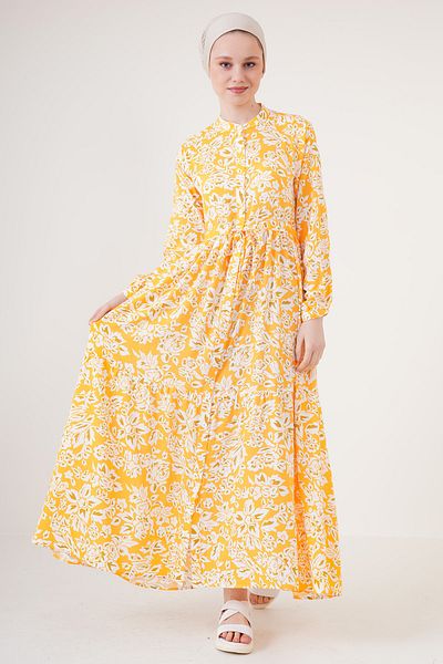 Bigdart Φόρεμα Hijab 2144 Magnificent Collar - Πορτοκαλί
