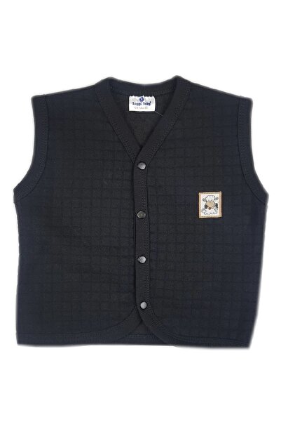 enjoy bebe Kapıtone Siyah Bebek Yelek