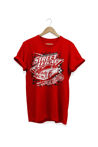 WİDİ Smešten za upotrebu na javnim putevima Štampano Crveno T-shirt