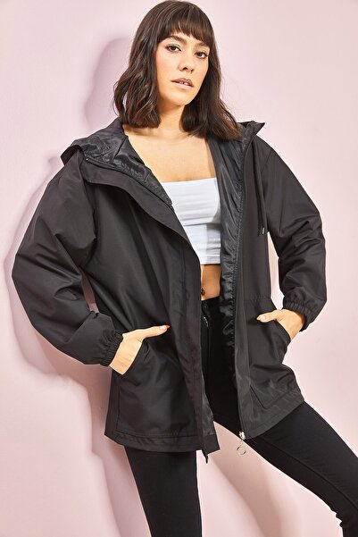 Bianco Lucci Γυναικείο αδιάβροχο μπροστά τσέπη 10509