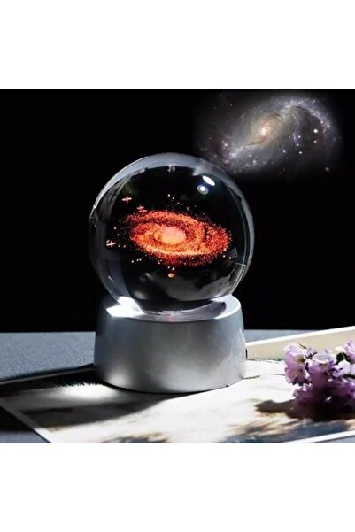 Genel Markalar 3d Samanyolu Galaksi Toz Bulutu Nebula Işıklı Renkli Cam Küre,kristal Kar Küre