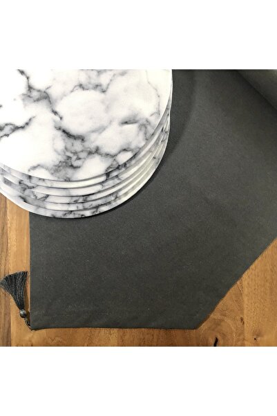 desen izmir Amerikan Servis 6'lı Supla Ve Runner Beyaz Mermer Tk 2