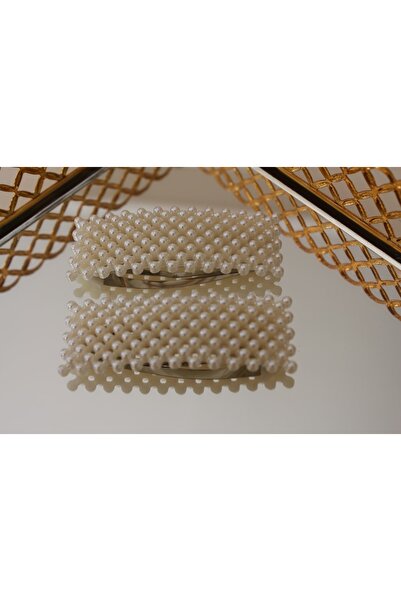 eGRAPEE مشبك شعر نسائي فاخر مستطيل الشكل مزين باللؤلؤ