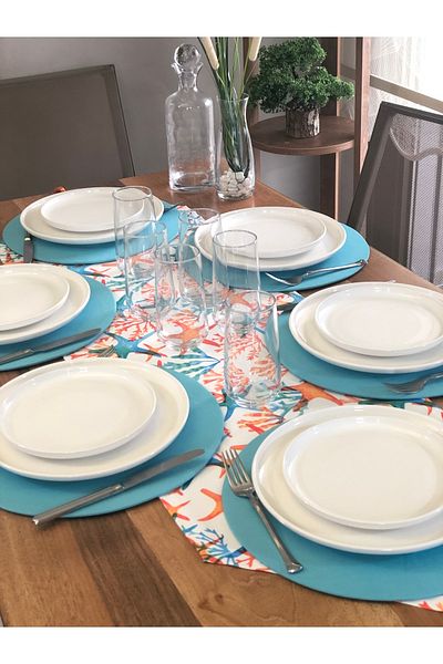 desen izmir American Service, 6-Piece Charger and Runner Starfish
