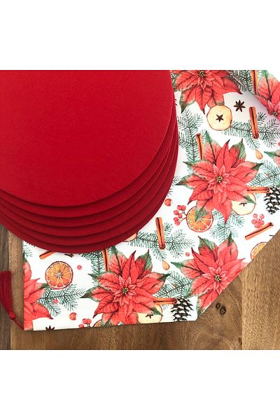 desen izmir Set of 6 American Serving Plates and Runner Cockina