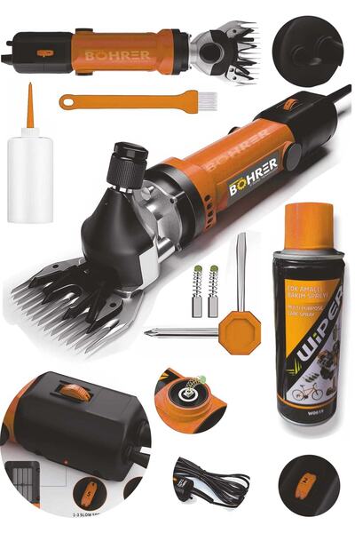 BÖHRER Pross Bakır Sargılı 6 Kademeli Orang Koyun Keçi Kırkma Kırpma Kesme Ma...