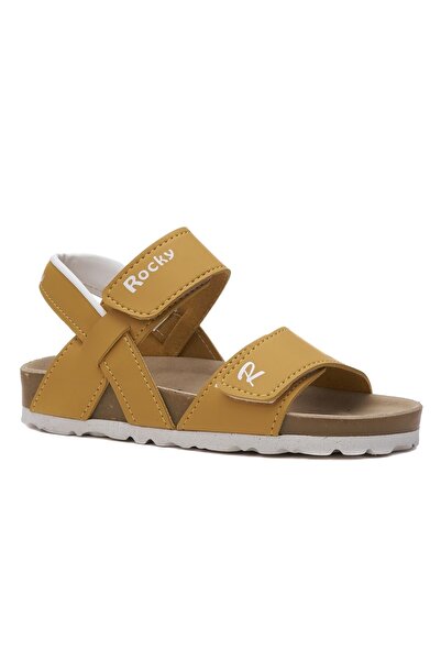 İmerShoes Mustard Unisex Children's Sandals - Ankle Velcro, Thick Sole and Comfortable Shoes 316